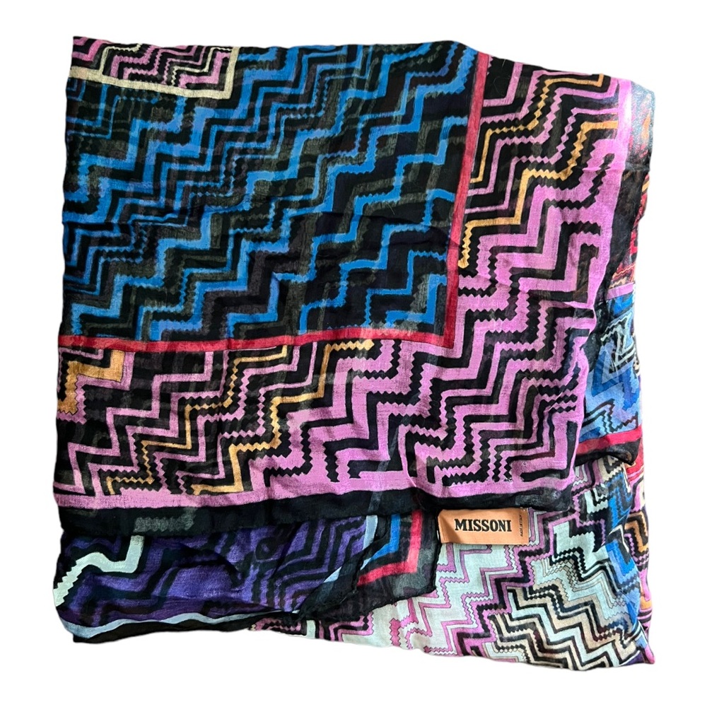 NWOT Authentic Missoni Scarf Cashmere Sheer Blend. 52x52 inches.